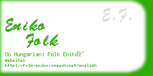 eniko folk business card